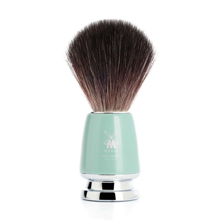 Muhle Black Fibre Shaving Brush - Rytmo - Mint Resin (M)